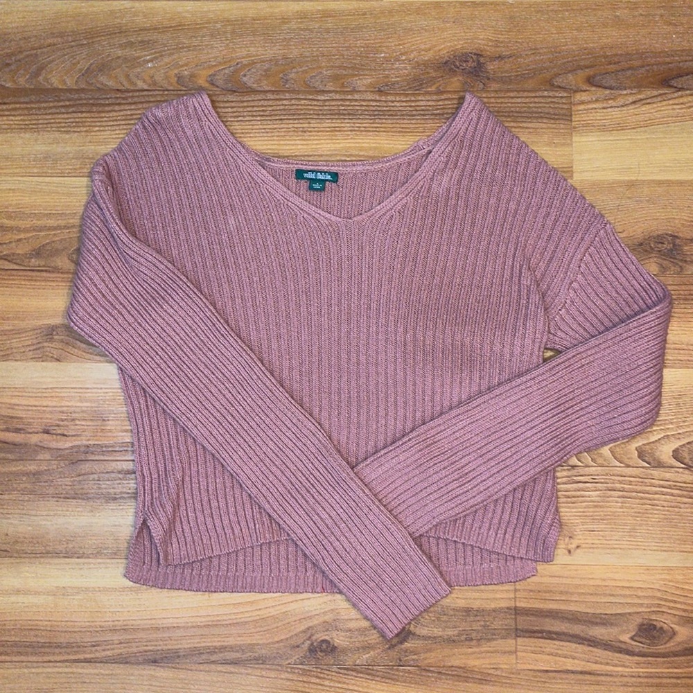 Wild Fable Cropped Mauve Sweater